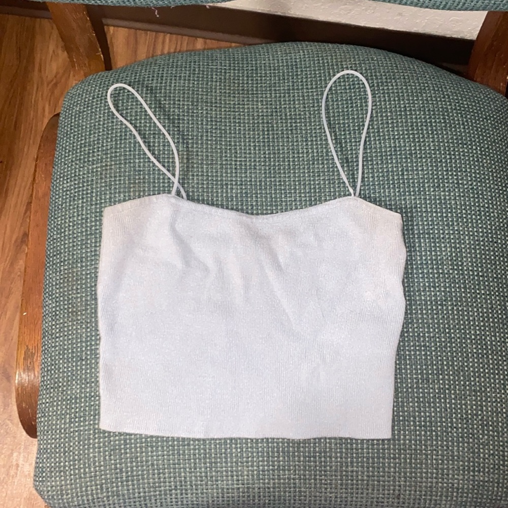 Light blue crop top